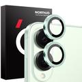 Samsung Galaxy S25 Edge Northjo Camera Lens Beschermer Set - Groen