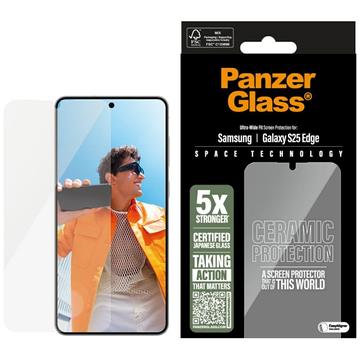 Samsung Galaxy S25 Edge PanzerGlass Ceramic Protection Ultra-Wide Fit EasyAligner Screen Protector - 9H - Doorzichtig