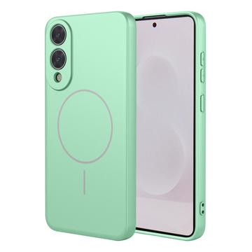 Samsung Galaxy S25 Edge Silicone hoesje - MagSafe compatibel - Matcha groen