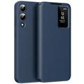 Samsung Galaxy S25 Edge Smart Clear View Flip Hoesje met kaartsleuf - Saffier