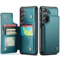 Samsung Galaxy S25 FE Caseme C22 Hoesje RFID-kaart portemonnee - Groen