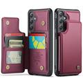 Samsung Galaxy S25 FE Caseme C22 Hoesje RFID-kaart portemonnee - Rood