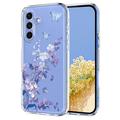 Samsung Galaxy S25 FE TPU-hoesje met bloemenpatroon - Paars