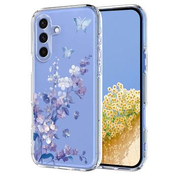 Samsung Galaxy S25 FE TPU-hoesje met bloemenpatroon - Blauweregen