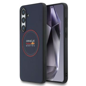 Samsung Galaxy S25 FE Oracle Red Bull Racing Rode Ring MagSafe Vloeibaar Siliconen Hoesje - Navy