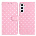 Samsung Galaxy S25 FE Polka Dot-patroon Portemonnee Hoesje - Roze