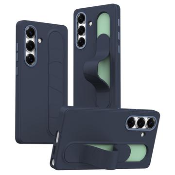 Samsung Galaxy S25 FE Slim Hybride Hoesje met Staande Grip - Saffier
