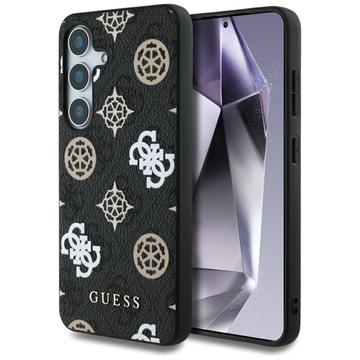 Samsung Galaxy S25 Guess 4G Printed Colored Peony Pattern MagSafe Hoesje - Zwart