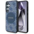 Samsung Galaxy S25 Guess 4G Rond Patch Classic Logo hoesje - MagSafe Compatibel - Blauw