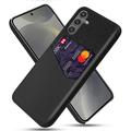 Samsung Galaxy S25 KSQ Hoesje met Kaartenzak - Zwart