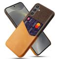 Samsung Galaxy S25 KSQ Hoesje met Kaartenzak - Oranje
