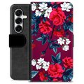 Samsung Galaxy S25+ Premium Portemonnee Hoesje - Vintage Bloemen