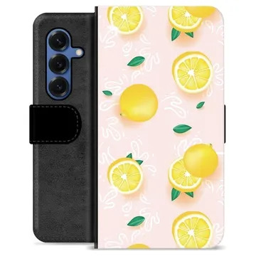 Samsung Galaxy S25 Premium Portemonnee Hoesje - Citroen Patroon
