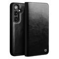 Samsung Galaxy S25 Qialino Classic Wallet Leren Hoesje