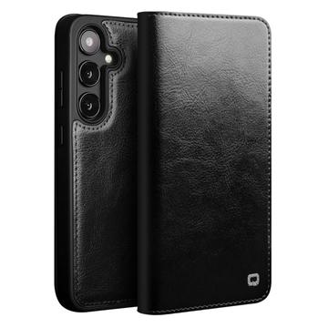 Samsung Galaxy S25 Qialino Classic Wallet Leren Hoesje