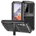 Samsung Galaxy S25 R-Just Premium hoesje met kickstand & gehard glas screenprotector - Zwart