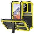 Samsung Galaxy S25 R-Just Premium hoesje met kickstand & gehard glas screenprotector - Geel