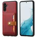 Samsung Galaxy S25 Retro Style Hoesje met Portemonnee - Rood