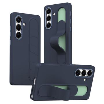 Samsung Galaxy S25/S24 Slim Hybride Hoesje met Staande Grip - Saffier