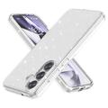 Samsung Galaxy S25 Stylish Glitter Series Hybride Hoesje - Wit