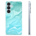 Samsung Galaxy S25 TPU-hoesje - Blauw Marmer