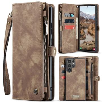 Samsung Galaxy S25 Ultra Caseme 008 2-in-1 Multifunctionele portemonneehoes - Bruin