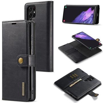 Samsung Galaxy S25 Ultra DG.Ming Afneembare Leren Portemonnee Hoesje - Zwart