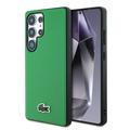Samsung Galaxy S25 Ultra Lacoste Iconic Petit Pique Woven Logo Hoesje - MagSafe Compatibel - Groen