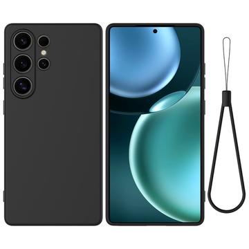 Samsung Galaxy S25 Ultra Vloeibare siliconen hoesje met polsbandje