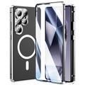 Samsung Galaxy S25 Ultra Magnetische Hoesje met Gehard Glas Screenprotector - MagSafe Compatibel - Zilver