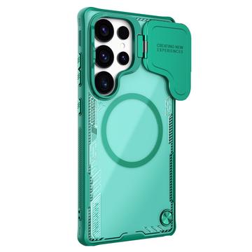 Samsung Galaxy S25 Ultra Nillkin IceBlade Prop Magnetische Hoesje - MagSafe compatibel, deksel met schuiflens - Groen