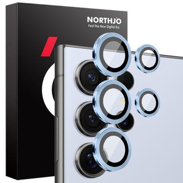 Samsung Galaxy S25 Ultra Noordjo Camera Lens Beschermer Set - Blauw