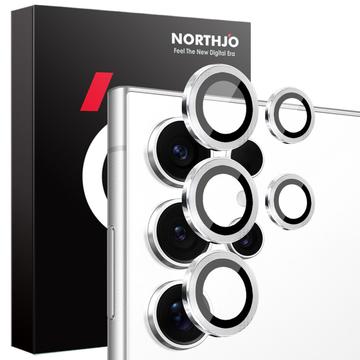 Samsung Galaxy S25 Ultra Noordjo Camera Lens Beschermer Set - Zilver