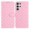 Samsung Galaxy S25 Ultra Polka Dot-patroon Portemonnee Hoesje - Roze