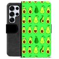 Samsung Galaxy S25 Ultra Premium Portemonnee Hoesje - Avocado Patroon