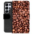 Samsung Galaxy S25 Ultra Premium Portemonnee Hoesje - Koffiebonen