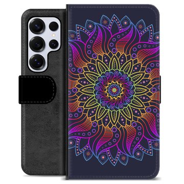 Samsung Galaxy S25 Ultra Premium Portemonnee Hoesje - Kleurrijke Mandala