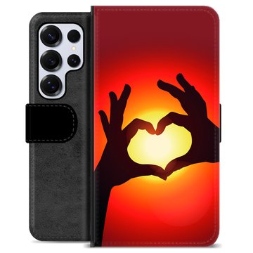 Samsung Galaxy S25 Ultra Premium Portemonnee Hoesje - Hart Silhouet