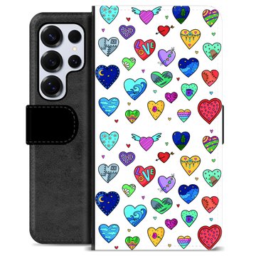 Samsung Galaxy S25 Ultra Premium Portemonnee Hoesje - Harten