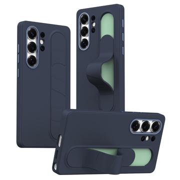 Samsung Galaxy S25 Ultra Slim Hybride Hoesje met Staande Grip - Saffier