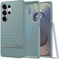 Samsung Galaxy S25 Ultra Spigen Parallax Mag Hybride Hoesje - Saliegroen