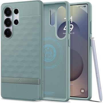 Samsung Galaxy S25 Ultra Spigen Parallax Mag Hybride Hoesje - Saliegroen