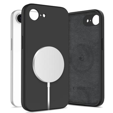 iPhone 16e Tech-Protect Vloeibare siliconen hoesje - MagSafe compatibel - Zwart