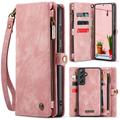 Samsung Galaxy S25+ Caseme 008 2-in-1 Multifunctionele portemonneehoes - Roze