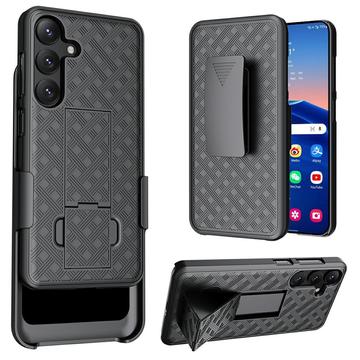 Samsung Galaxy S25+ Hybride Hoesje met Riemclip - Grijs