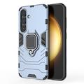 Samsung Galaxy S25+ Hybride Hoesje met Ring Houder - Blauw