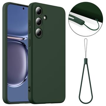 Samsung Galaxy S25+ Liquid Siliconen Hoesje - MagSafe Compatibel - Donkergroen