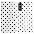 Samsung Galaxy S25+ Polka Dot-patroon Portemonnee Hoesje - Wit