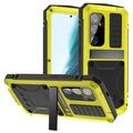 Samsung Galaxy S25+ R-Just Premium Hoesje met Kickstand & Schermbeschermer van gehard glas - Geel