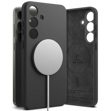 Samsung Galaxy S25+ Ringke Vloeibare Siliconen MagSafe Hoesje - Zwart